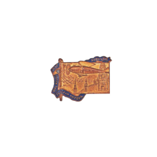 Знак, посвященный перелету Москва-Париж-Рим-Тегеран-Ангора (Анкара) (синий), Каталог значков СССР