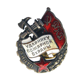 Ударник пожарной охраны Наркомата тяжелой промышленности (НКТП), Каталог значков СССР